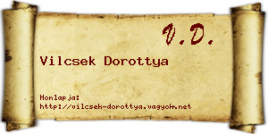 Vilcsek Dorottya névjegykártya